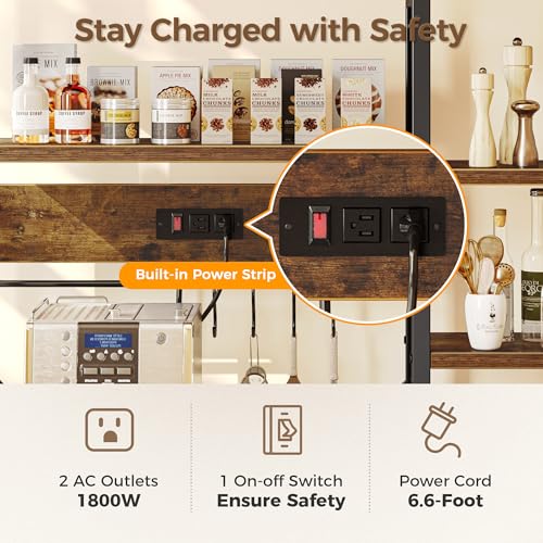 Large Bakers Rack with Power Outlets