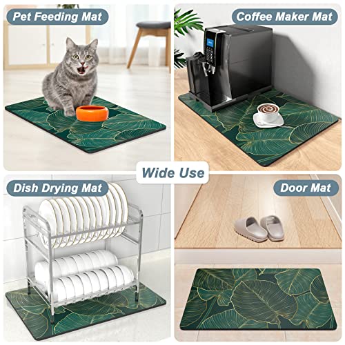 Coffee Mat 16" x 24" Cute Tropical Theme Coffee Bar Mats for Espresso Machine Station Accessories and Organizer