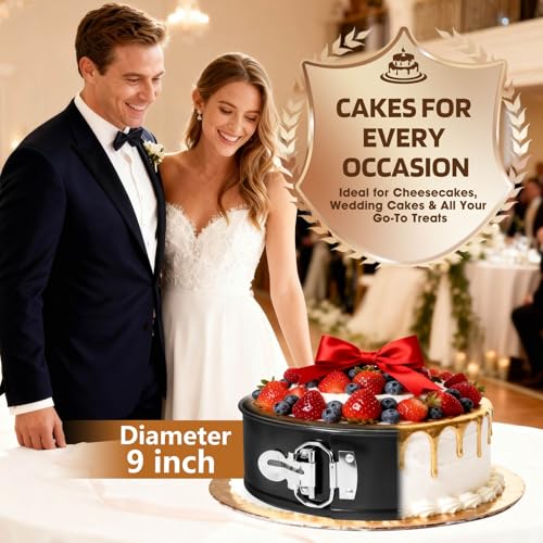 9 Inch Springform Pan Leakproof Nonstick Cheesecake Pan with Protector