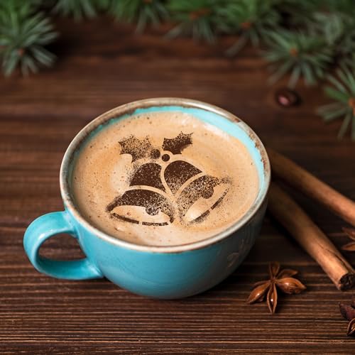Coffee Stencils and Cookies Decoration 14Pcs 2.8”x2.8” and 4.3”x4.3” (14 Count)