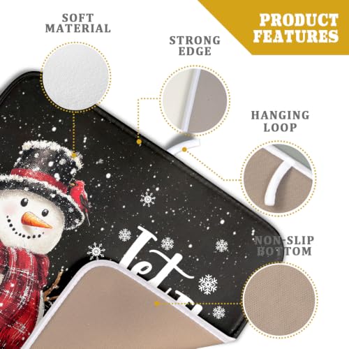 Winter Snowflakes Dish Drying Mat for Kitchen Counter