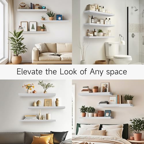 White Floating Shelves 35.4in