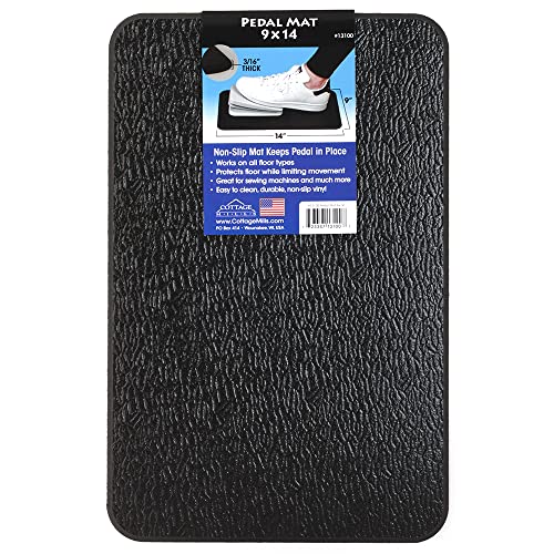 Stay-in-Place Pedal Mat - 9" x 14" - Keeps Sewing Machine Pedal in Place