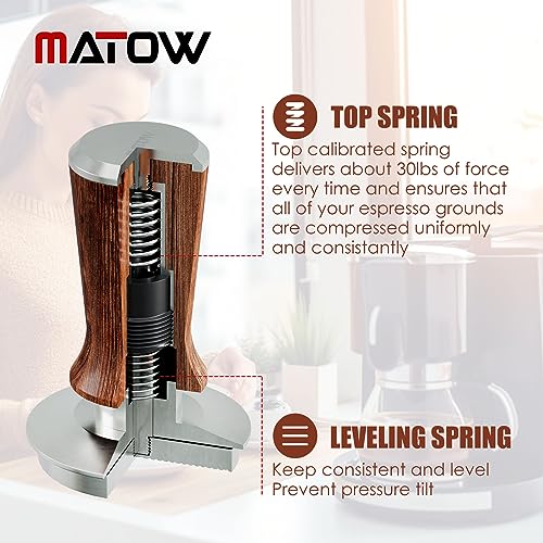 Spring Loaded Espresso Hand Tamper Fits Breville 54mm Portafilter
