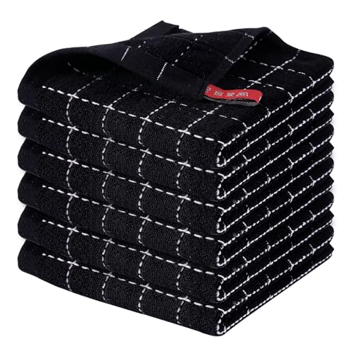 100% Cotton Terry Kitchen Dish Cloths (6 Count)