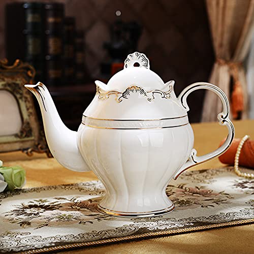 Porcelain Tea Set Ceramic Teapot with Cups and Saucers Set Colorful Floral Coffee Cup with Saucer in Gift Box A