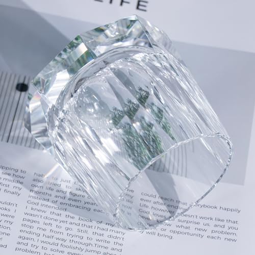 Crystal Whiskey Glasses Set of 2 Hand Blown Old Fashioned Glasses (2 Count)