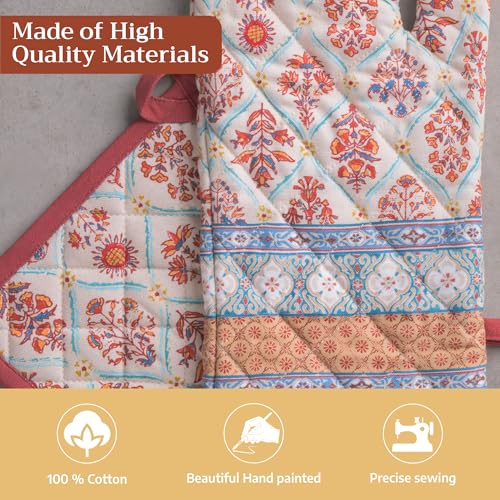 100% Cotton Oven Mitt & Pot Holder Set (2 Count)