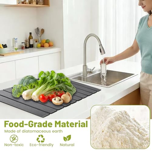 Large Stone Dish Drying Mat for Kitchen Counter