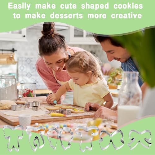 6Pcs Bow Cookie Cutters 3.9" Coquette Bowknot Shape Cookie Cutting Molds Biscuit Cutters for Women Birthday Wedding Baby Shower DIY Craft Baking Supplies (6 Count)