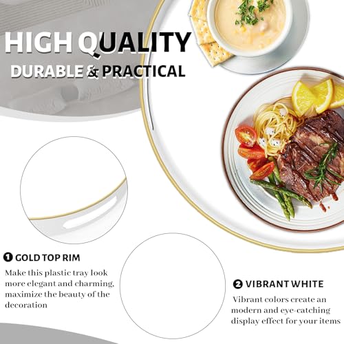 13" White Decorative Tray