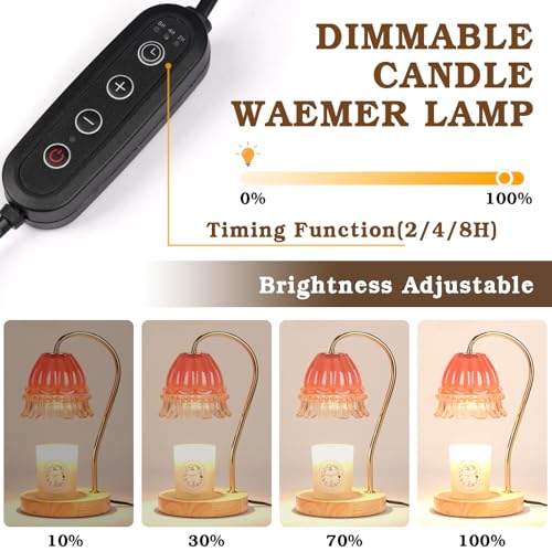Flower Candle Warmer Lamp with Timer