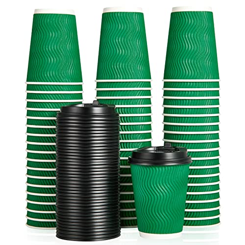 100 Count 12 oz Coffee Cups with Lids