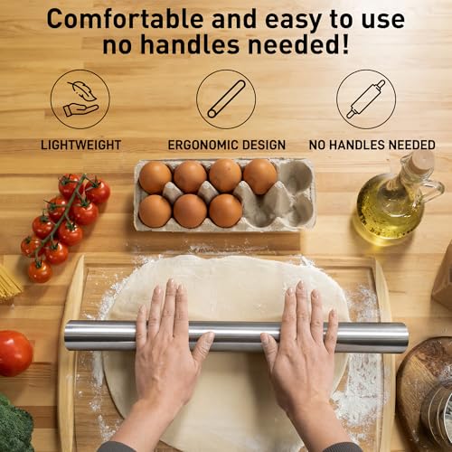 15.9 inch Professional Stainless Steel Rolling Pin