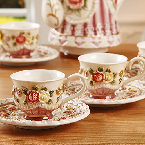 Utility Porcelain Tea Sets Tea Sets for Adults Bone China Tea Cup and Saucer British Royal Coffee Sets for Afternoon Wedding Gifts Teapots