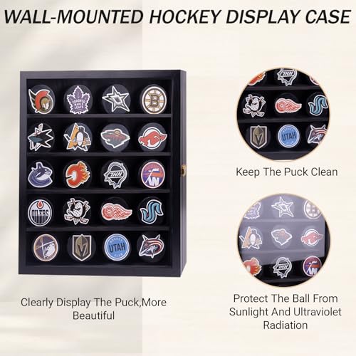 20pcs Hockey Puck Display Case (20 Count)
