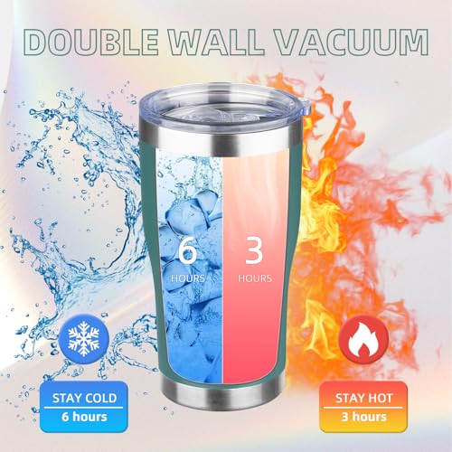 20oz Insulated Tumbler with Lid Straw Travel Coffee Mug Cup