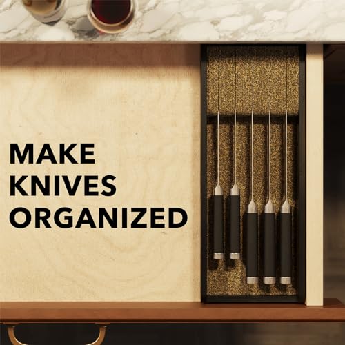 Knife Drawer Organizer Bamboo Insert Dock