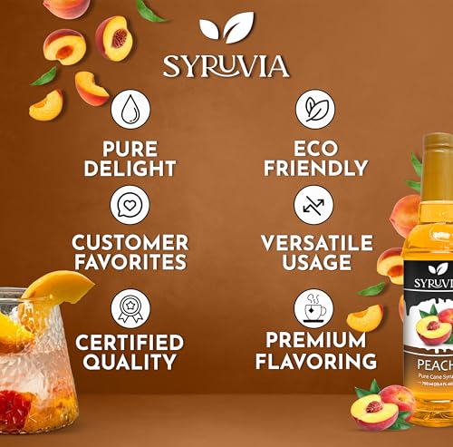 Peach Syrup Flavored Syrup for Cocktails (25.4 Fl Oz)
