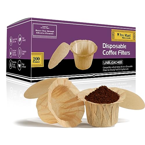 200 Disposable K Cup Paper Filters for Keurig 1.0&2.0 (200 Count)