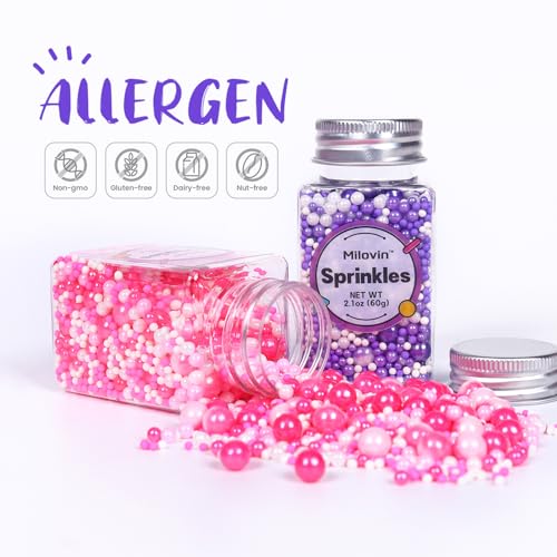 Pink and Purple Sprinkles (4.23 Ounce)