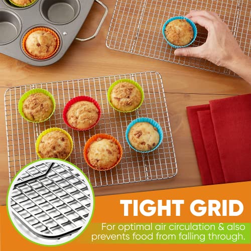 8.5" x 12" Stainless Steel Cooling Rack for Cooking & Baking