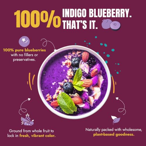 Organic Indigo Blueberry Powder 5oz (5 Ounce)