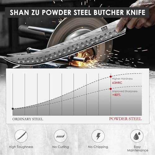 Butcher Knife in High Carbon Powder Steel