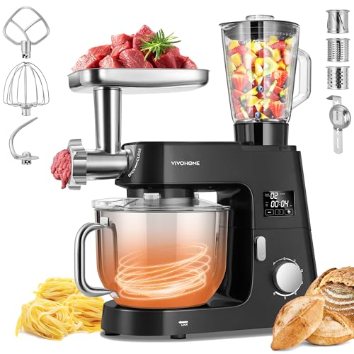 9-in-1 Stand Mixer with Fermentation & Timer, 7.5-Quart, Black