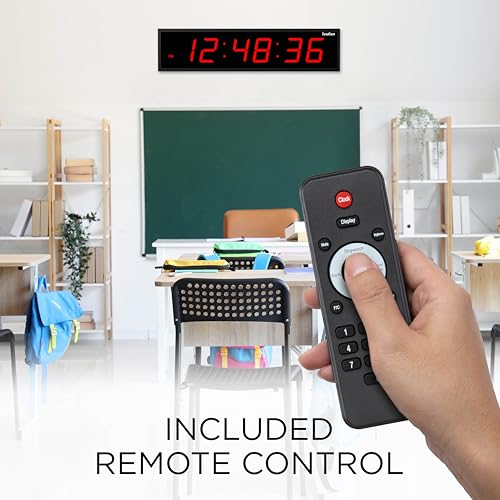 Oversized Digital Wall Clock with Large LED Display & Timer