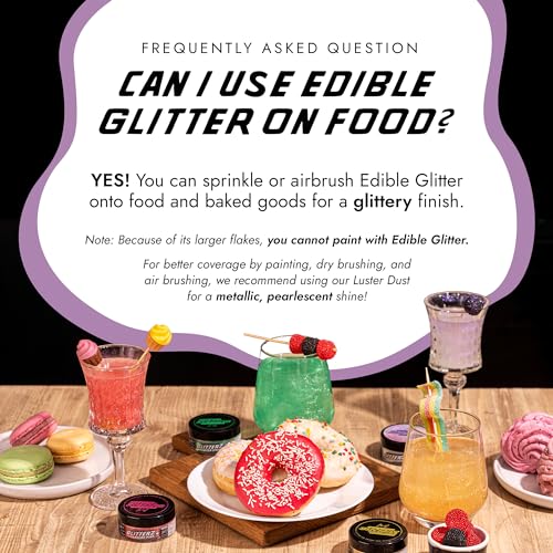 Lavender Edible Glitter for Drinks & Cakes
