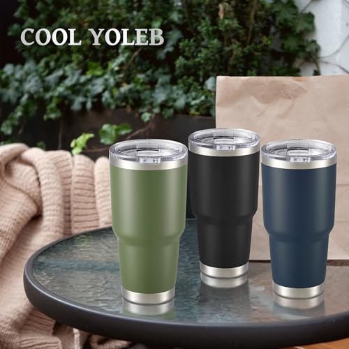 30 oz Tumbler with Lid Stainless Steel Tumblers Bulk (4 Count)