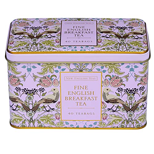 Song Thrush Tea Tin with 40 Black Tea Bags (40 Count)