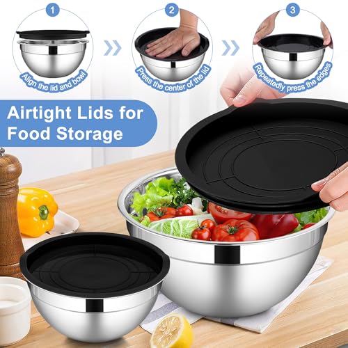 Mixing Bowls with Lid Set of 6 (12 Count)