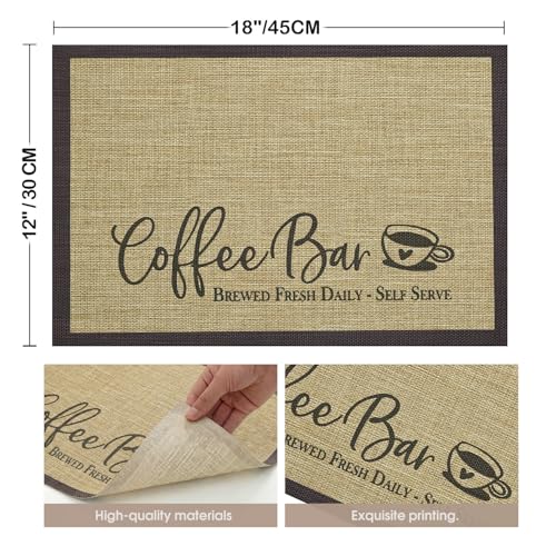Coffee Bar Mat Set of 2 (2 Count)