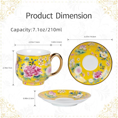 Tea Cup and Saucer (2 Count)