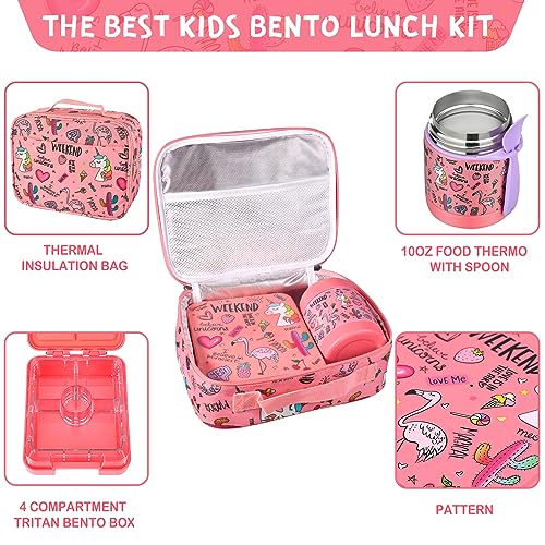 Bento Lunch Box Set With 10oz Soup Thermo
