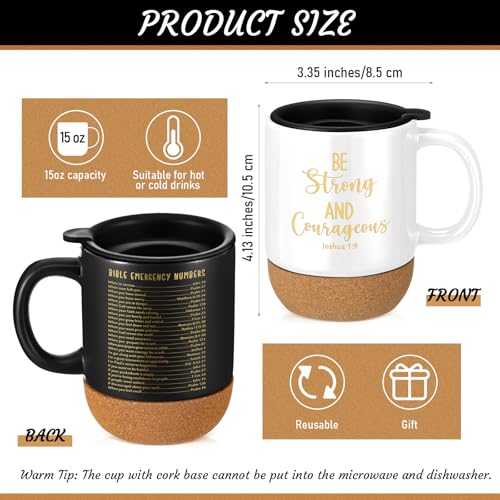 12 Set Christian Mugs Bulk Grandparents Day Gifts 15 oz (12 Count)