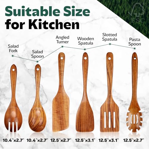 Wooden Spoons for Cooking (6 Count)