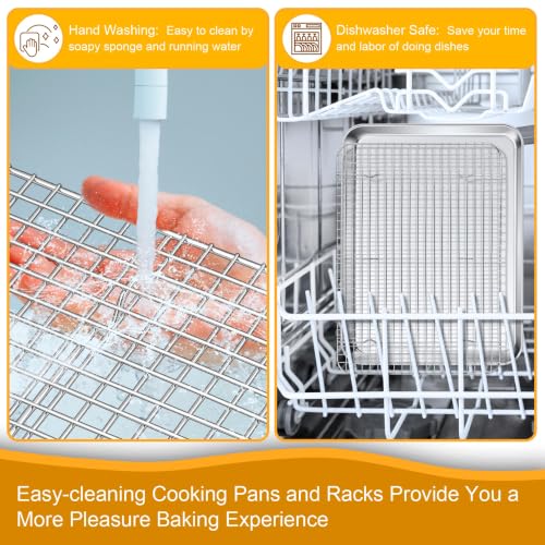 19.6 Inch Baking Sheet Pan with Wire Rack for Cookie