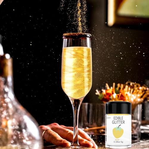 Gold Edible Glitter Glimmer Powder for Cakes Drinks