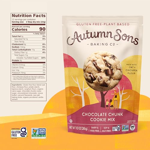 Gluten Free Chocolate Chunk Cookie Mix. Vegan Plant Based Baking Mix. Top 9 Allergen Free. Dairy Free (27.9 Ounce)