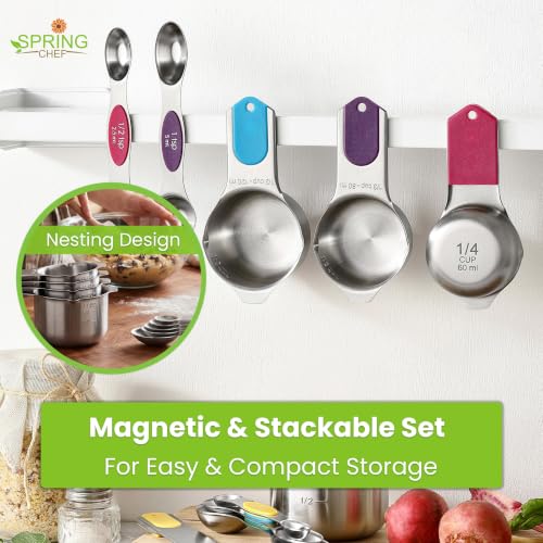 9 Magnetic Measuring Cups & Spoons Set w