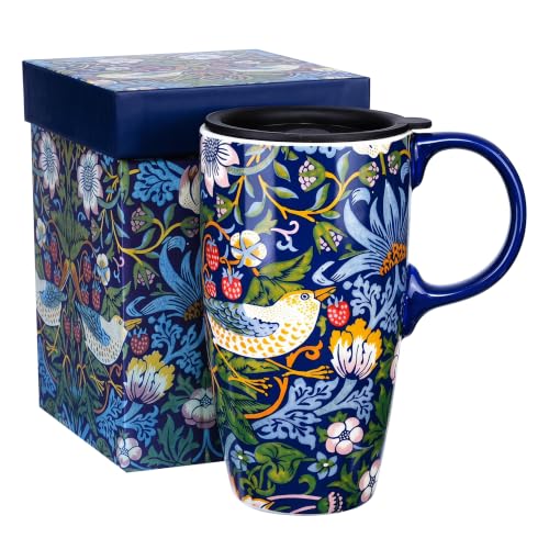 17oz Ceramic Travel Mug with Lid & Handle