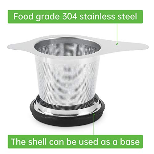Two Pack Tea Infuser Basket Stainless Steel Tea Strainer Tea Filter With Small Strainer And Lid Tea Diffuser For Loose Tea Superior Brewing Experience