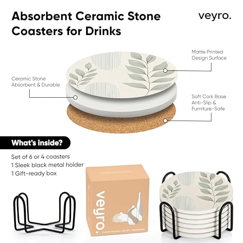 Ceramic Coasters Set of 4 (4 Count)