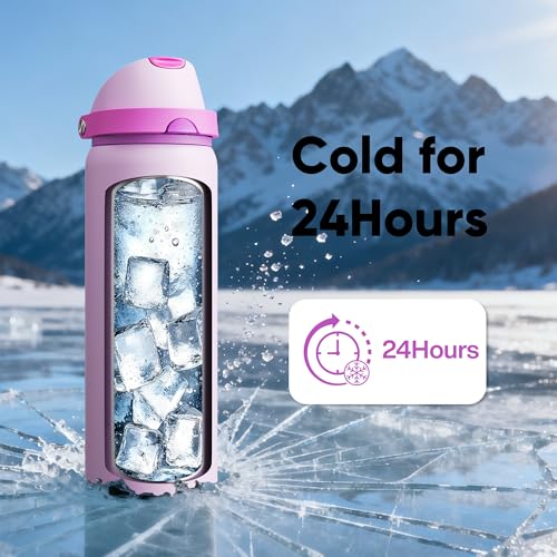 Insulated Water Bottle with Straw