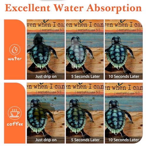 Sea Turtle Christian Dish Drying Mat