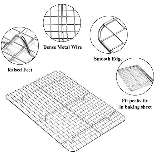 Baking Sheet with Rack Set [2 Pans + 2 Racks]