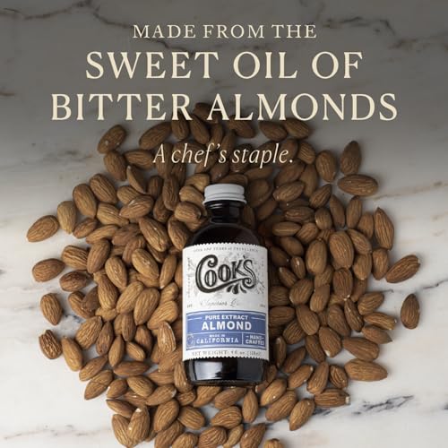 Organic Pure Almond Extract for Baking & Cookies (32 Fl Oz)